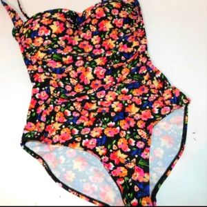 Teemi One Piece Women's Floral Swim Suit size 12